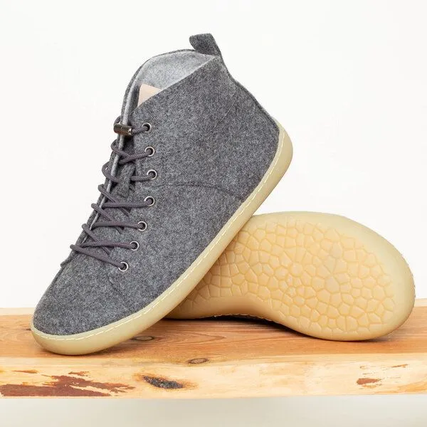 nahtur-design nahtur-design Barfußschuhe aus Bioleinen oder Loden, knöchelhoch, unisex, Wolle, – Produktbild 3 von 5