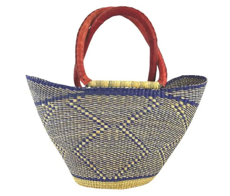 Maishameanslife Maishameanslife Einkaufskorb Bolga Bag - Konongo - U-Form, Kunstvoll geflochtene Bolga Körbe – Charakterstücke voller Tradition, Konongo, – Produktbild 2 von 5