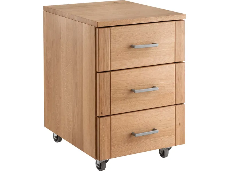 Rollcontainer "buxing selet" B 40 x T 50 x H 60 cm, Rahmenfront, Wildeiche – Produktbild 1 von 2
