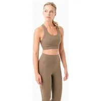 ORGANICATION ORGANICATION BEVINN | Cross-Strap Sport Bralette aus recyceltem Polyamid, Gravel, – Produktbild 1 von 1