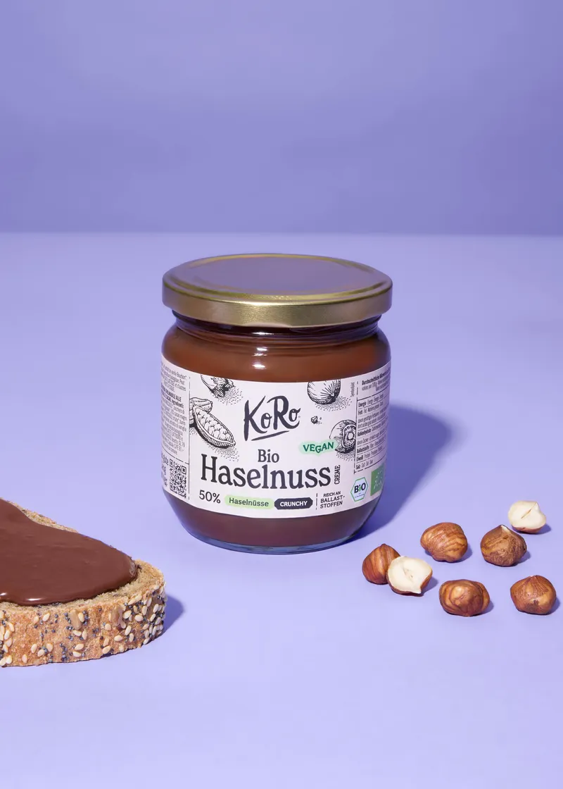 KoRo Crunchy Bio Haselnusscreme mit Kakao | 400 g – Produktbild 2 von 5