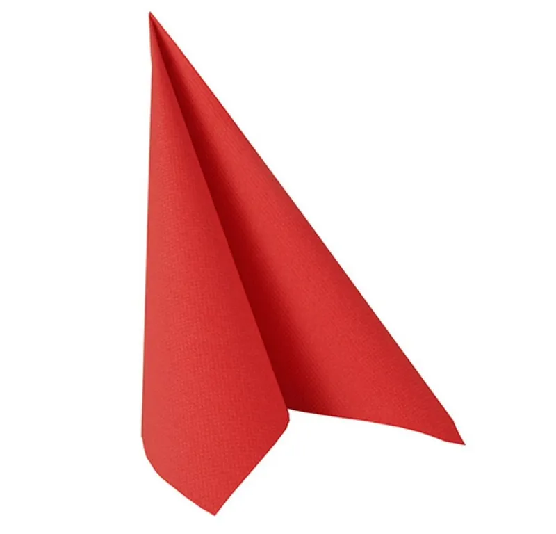 PAPSTAR PAPSTAR Papierserviette 20 Servietten "ROYAL Collection" 1/4-Falz 40 cm x 40 cm rot – Produktbild 2 von 4