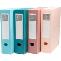 Exacompta 6 Exacompta Aufbewahrungsboxen "Skandi", DIN A4, mit Druckknopf, RB 80 mm, sortiert – Produktbild 1 von 1