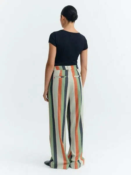 thinking mu thinking mu Damen Hose - Striped Pat Pants - aus Bio-Baumwolle, Quick stripes (bunt), – Produktbild 4 von 4