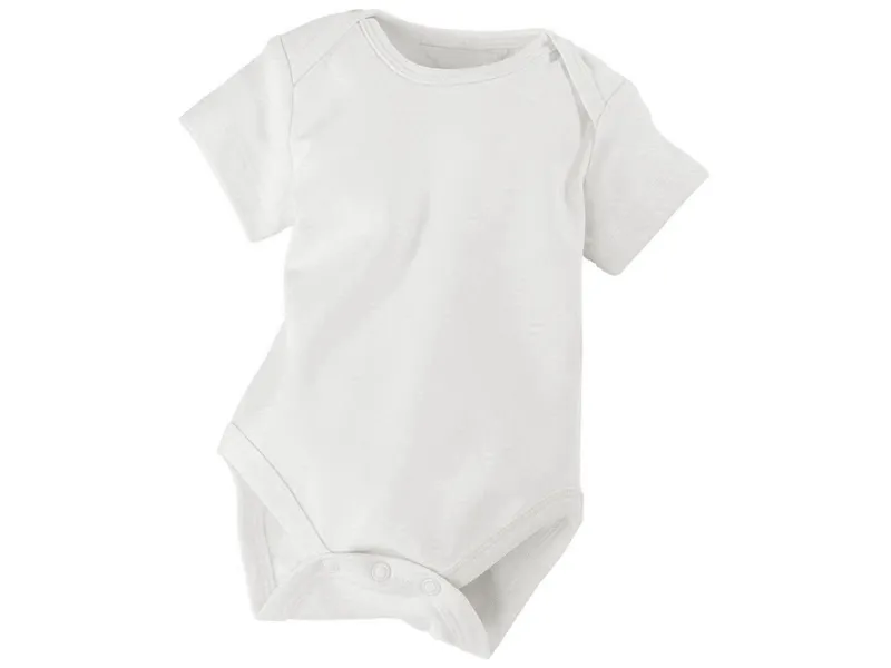 HANS NATUR Baby Body Kurzarm Bio Baumwolle off white Gr.74/80, Weiß, – Produktbild 1 von 2