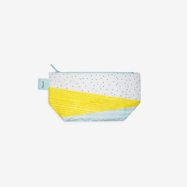 paprcuts paprcuts Kosmetiktasche, Helsinki (gelb hellblau), – Produktbild 1 von 4
