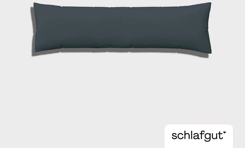 Schlafgut Schlafgut Seitenschläferkissenbezug Pure Seitenschläferkissen, (1 Stück), aus Bio-Baumwolle, Grau, – Produktbild 3 von 5