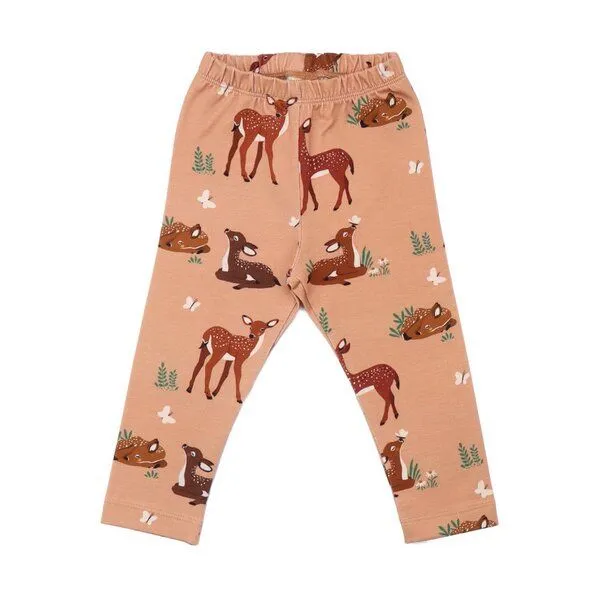 Walkiddy Leggings Bio-Baumwolle Rosa Baby Walkiddy - Nachhaltige, hautfreundliche und GOTS-zertifizierte Baby-Deers-Muster für umweltbewusste Eltern – Produktbild 1 von 2