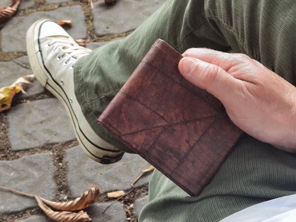 BY COPALA BY COPALA Portemonnaie aus Blättern, 1-fach gefaltet, Beige, – Produktbild 4 von 4