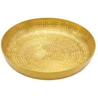 El Puente El Puente Kerzenteller | Fair Trade & Handmade aus Indien, Gold, – Produktbild 1 von 1