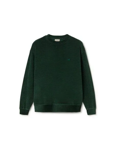 TWOTHIRDS TWOTHIRDS Velours-Sweatshirt Oleny, Dark green, – Produktbild 1 von 3