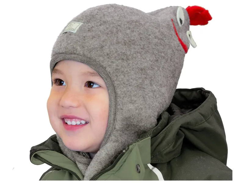 Pickapooh Pickapooh Baby und Kinder Schlupfmütze mit Zipfel Bio-Schurwolle grau Gr.48, Grau, – Produktbild 2 von 2