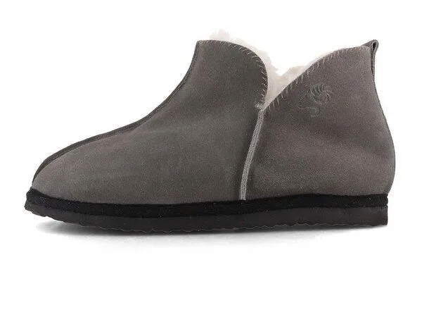 Lammbock Lammbock Lammfell Hausschuhe Stiefel Shearlock mit Outdoorsoohle, Grau, – Produktbild 3 von 3