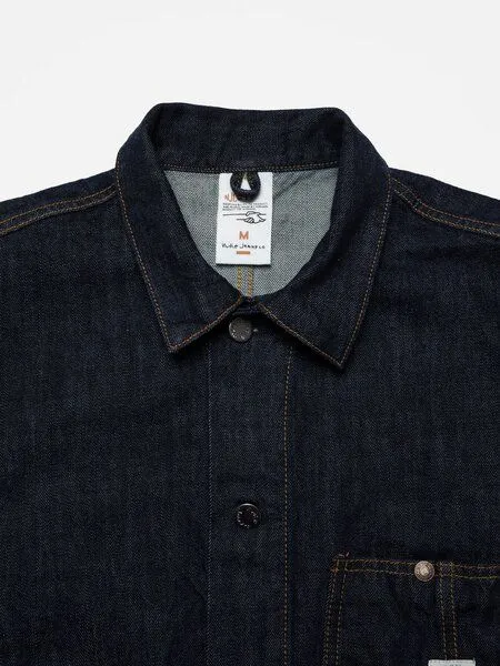 Nudie Jeans Nudie Jeans Howie Chore Jacket One Wash, Blau, – Produktbild 4 von 4