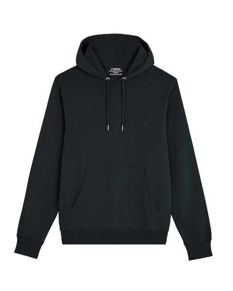 YTWOO YTWOO Nachhaltiger Unisex Hoodie aus Bio-Baumwolle und recyceltem PET; Terry, Schwarz, – Produktbild 4 von 4