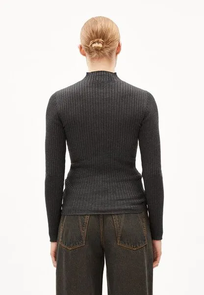 ARMEDANGELS ARMEDANGELS ALAANIA Damen Pullover Slim Fit aus Bio-Baumwolle, Steel melange, – Produktbild 2 von 4