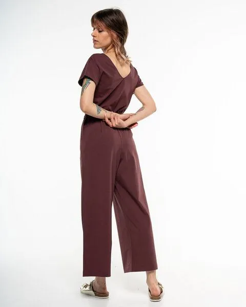 Alma & Lovis Alma & Lovis Stylischer Einteiler aus Organic Cotton | Jersey Jumpsuit, Andorra (rot-braun), – Produktbild 4 von 4