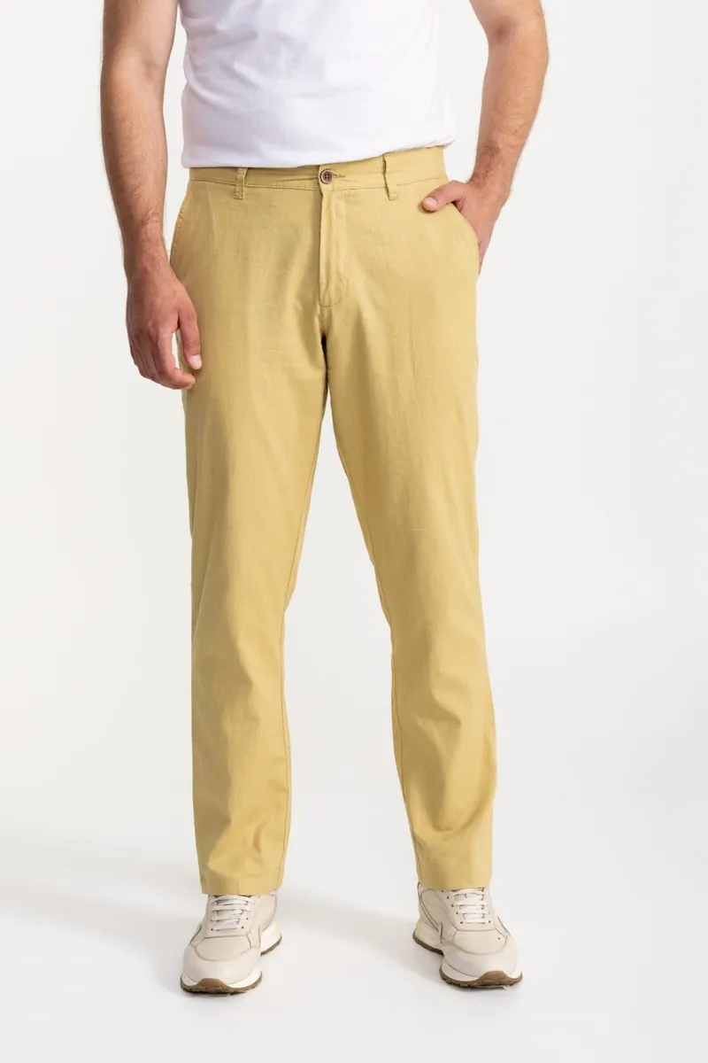 De IONESCU De IONESCU Herren vegan Hose Carpatica, Gelb, – Produktbild 2 von 2