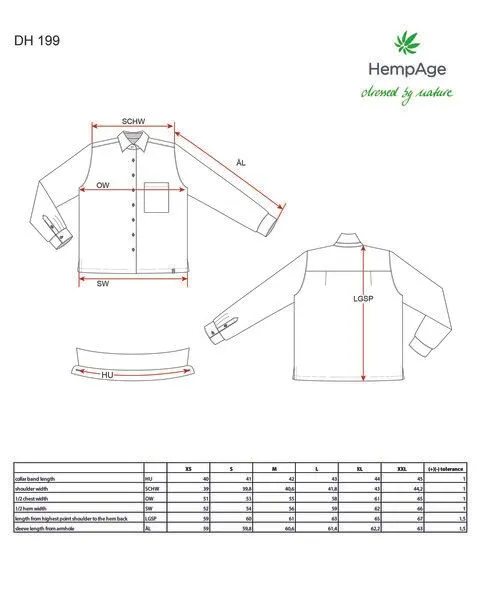 HempAge HempAge Karierte Bluse Hanf/Biobaumwolle, Dijon (gelb), – Produktbild 3 von 4