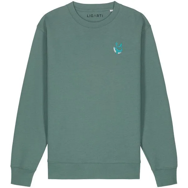 LIGARTI Bestickter Pullover – Walter der Wal – LIGARTI Tiermanufaktur, Altrosa, – Produktbild 3 von 3