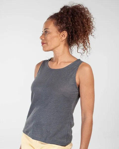 Alma & Lovis Alma & Lovis Leinentop aus Leinen-Jersey | Linen Top, Grün, – Produktbild 3 von 4