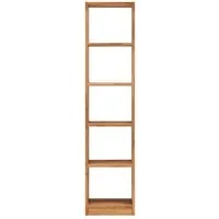 Regal "Grid" 1 x 5 Fächer, B 47 x H 202 x T 34 cm, Wildeiche geölt – Produktbild 1 von 1