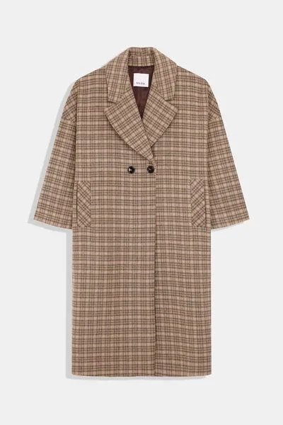 Rita Row Rita Row Zweireihiger Wollmantel CEDAR mit Karo, Checkered, – Produktbild 1 von 2