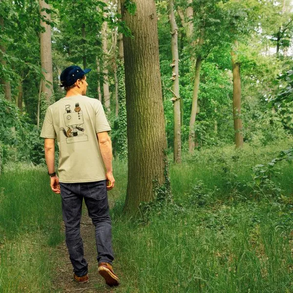 Cmig Cmig Kaffee-Hörnchen T-Shirt für Kaffeeliebhaber, Stone (beige), – Produktbild 4 von 4
