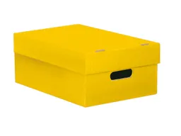 Aufbewahrungsbox "Color" aus Recyclingkarton, mittel 26 x 41 x 15,2 cm, gelb – Produktbild 1 von 1
