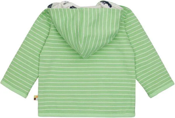 loud + proud loud + proud Babys & Kinder Wendejacke mit Kapuze, GOTS-zertifiziert, Opal(grün), – Produktbild 3 von 3