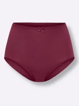 wäschepur Taillenslip 2x rauchblau-bedruckt + 1x rauchblau + 1x bordeaux – Produktbild 1 von 1