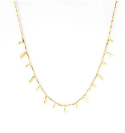 ELEKTROPULLI ELEKTROPULLI Feine Stäbchen Kette, Gold, – Produktbild 2 von 4