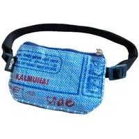 GOOPSI GOOPSI Upcycling Bauchtasche aus Reissack, Cross Body Bag – ultraleichte Hip Bag handgemacht & Fairtrade, Blau, – Produktbild 1 von 1