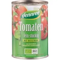 dennree Tomaten mit Basilikum, fein-stückig – Produktbild 1 von 1