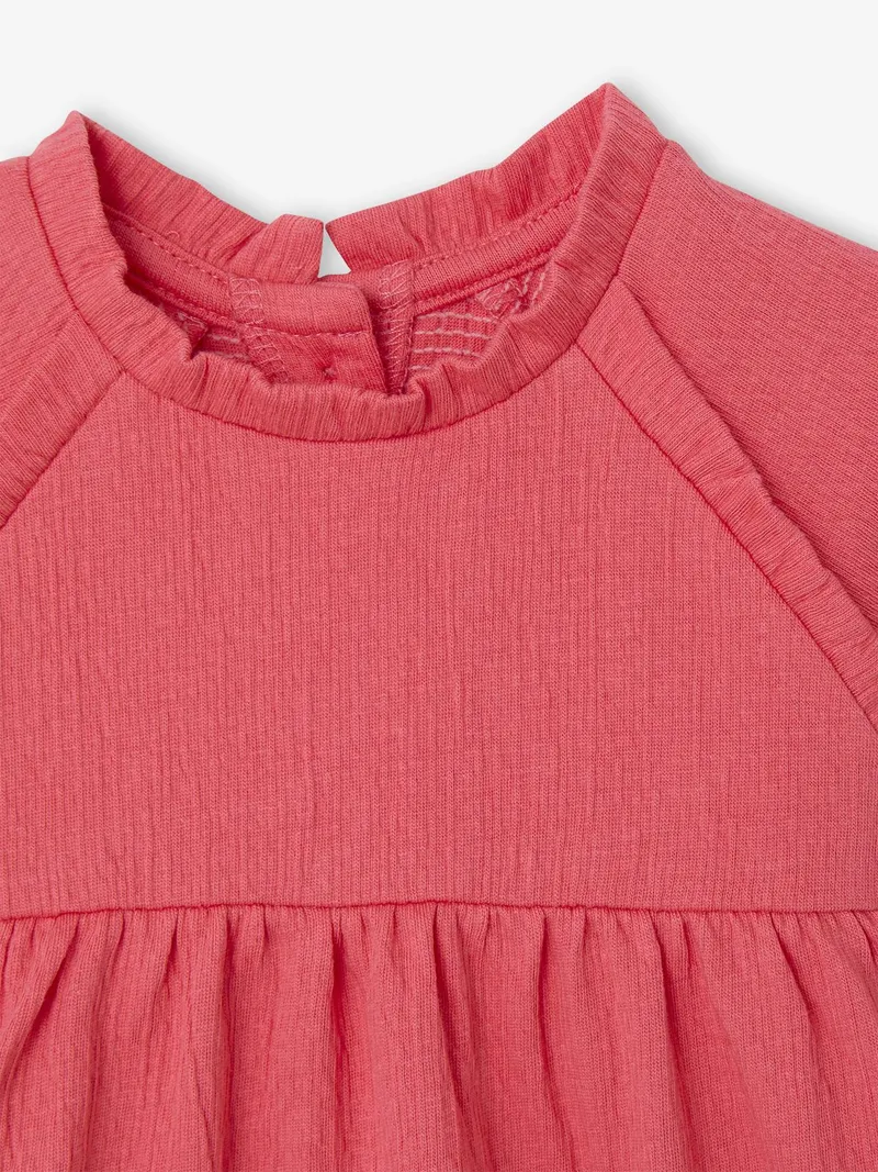 Vertbaudet Baby Langarm-Blusenshirt mit Volantkragen granatapfel, Granatapfel, – Produktbild 2 von 3