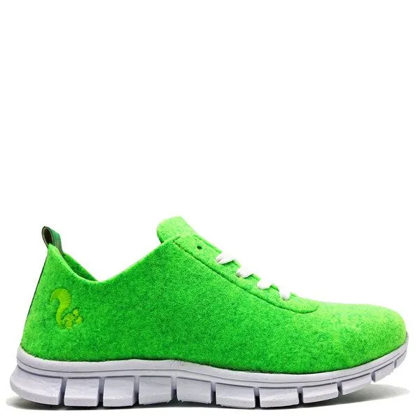 thies Veganer Sneaker "thies ® PET" aus recycelten Flaschen, ultraleicht und bequem, Neon grün, – Produktbild 1 von 4