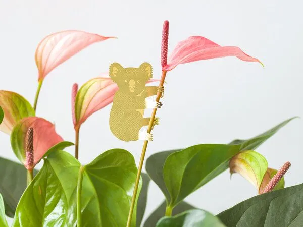 another studio another studio Plant Animal - Design Pflanzendekoration - Figuren aus Messing, Koala, – Produktbild 2 von 4