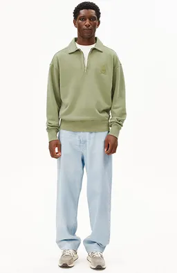 ARMEDANGELS ARMEDANGELS Herren vegan Sweatshirt Troyer Fatigue Grün Gewaschen – Produktbild 1 von 1