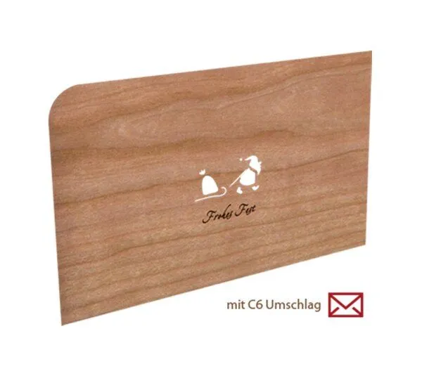 holzpost holzpost Weihnachtspostkarte aus Holz – Produktbild 5 von 6