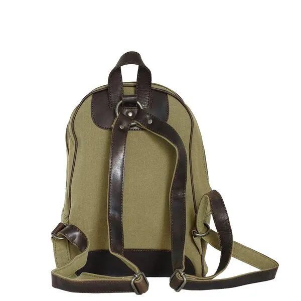 manbefair manbefair Rucksack Girona Canvas, Grün, – Produktbild 2 von 4