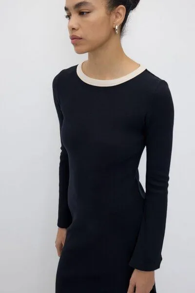 Rita Row Rita Row Midikleid ZARO aus Bio-Baumwollrippe, Bicolor, – Produktbild 2 von 4
