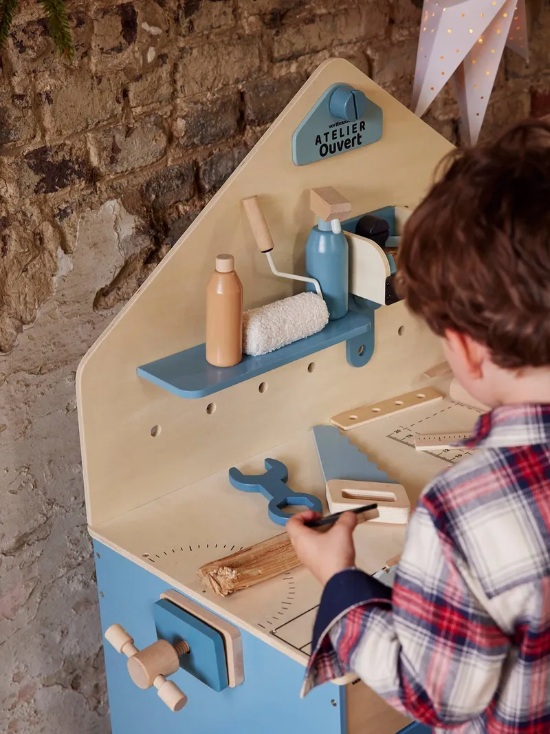 Vertbaudet Vertbaudet Große Kinder Werkbank, Blau, – Produktbild 4 von 4