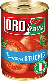 Oro Di Parma Oro Di Parma Saucen, Oro di Parma Tomaten stückig in der Dose sonnengereifte Tomaten 400g – Produktbild 2 von 2