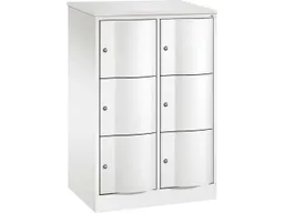 C+P C+P Schließfachschrank 2 Türme, H1950xB772xT540mm, 3er, Verkehrsweiß – Produktbild 1 von 1