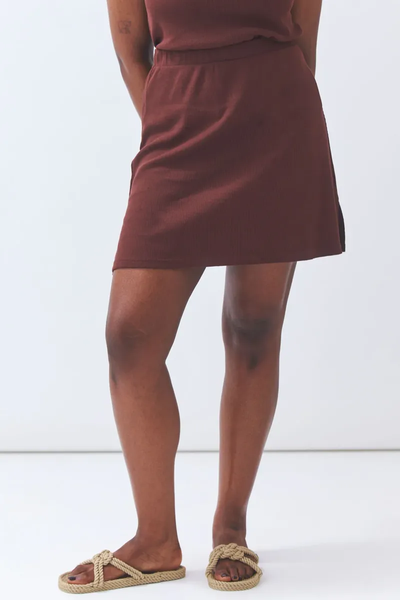 Baìge the Label Baìge the Label Damen vegan Minirock Bay, Braun, – Produktbild 2 von 3