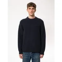 Nudie Jeans Nudie Jeans Strickpullover - August Rib Wool - aus biologischer Wolle, Navy (blau), – Produktbild 1 von 1