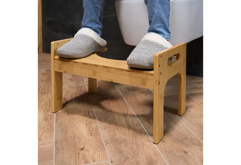 RELAXDAYS RELAXDAYS Badhocker Toilettenhocker aus Bambus (1 St), Braun, – Produktbild 4 von 8