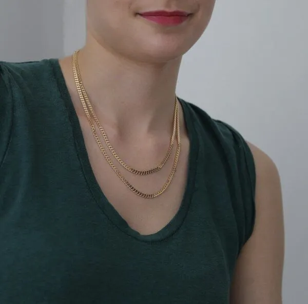 BELLYBIRD Jewellery BELLYBIRD Jewellery PANZERKETTE - zarte Flachpanzerkette, längenverstellbar, 925 Silber vergoldet, Silver, – Produktbild 6 von 8