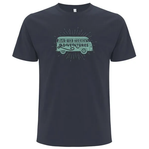 Spreecult Spreecult Bulli - Bio und Fair - Männer Unisex T-Shirt - Van Vanlife Bus Outdoor, Grau, – Produktbild 1 von 2