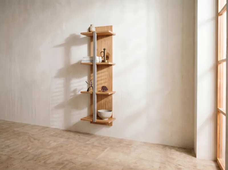 allnatura allnatura Wandregal "Ivora" | H135xB30xT33 cm – Produktbild 2 von 2